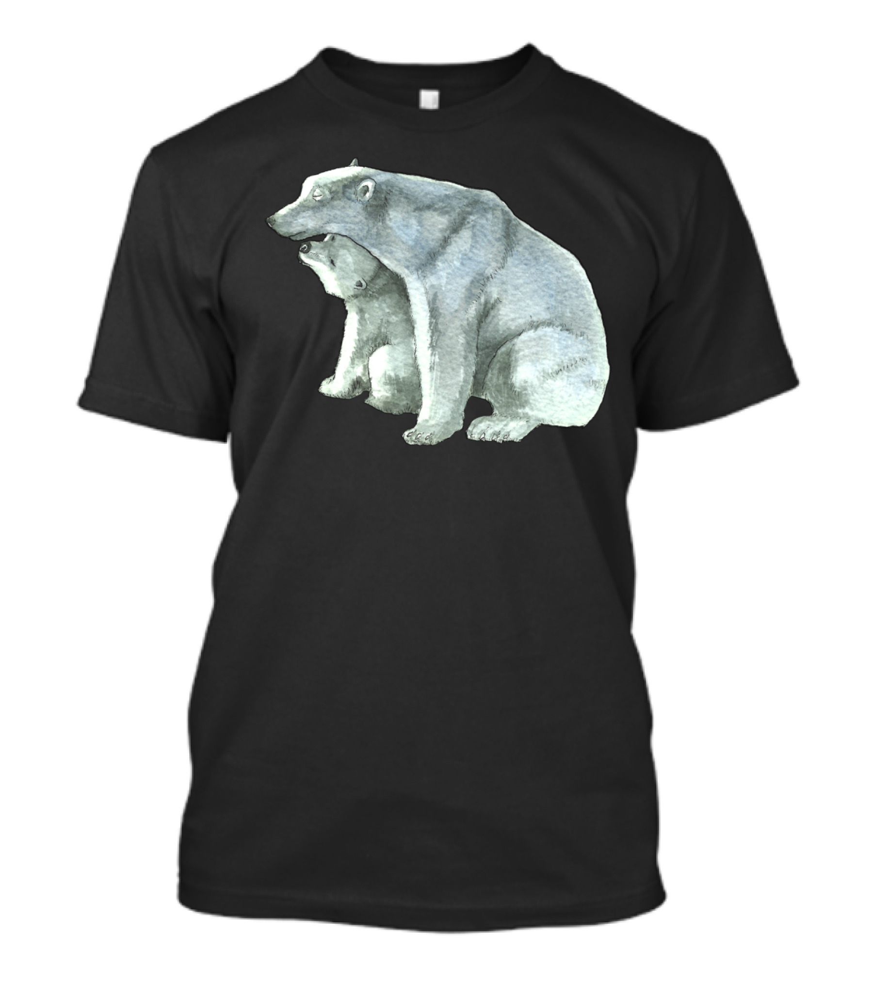 Polar Bear Watercolor Family Polar Bears T-Shirt