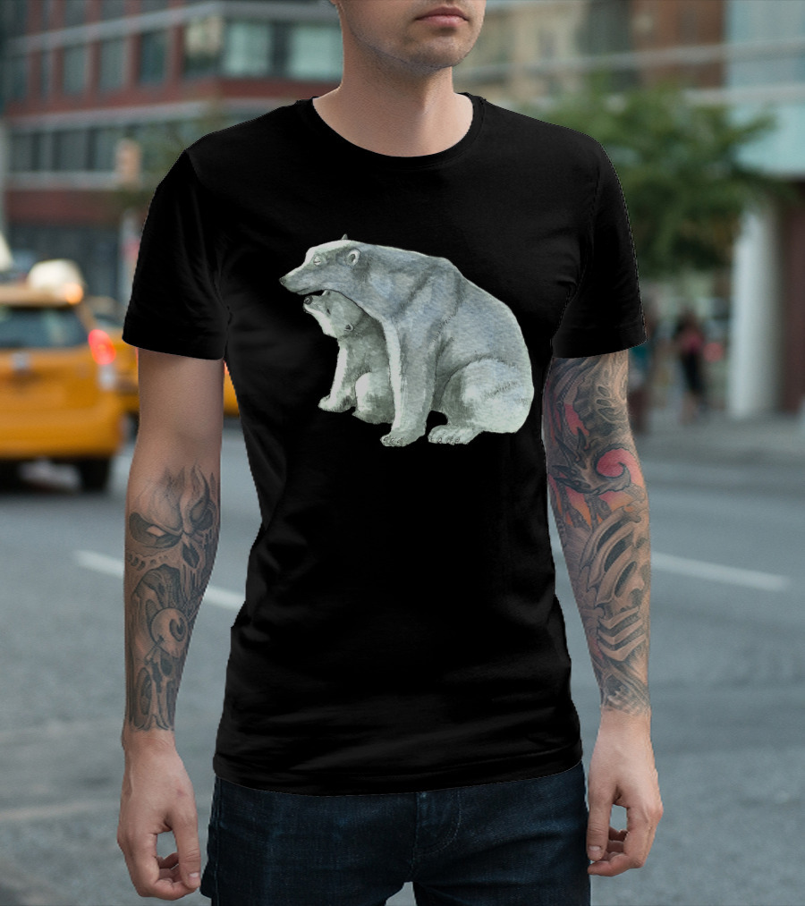 Polar Bear Watercolor Family Polar Bears T-Shirt