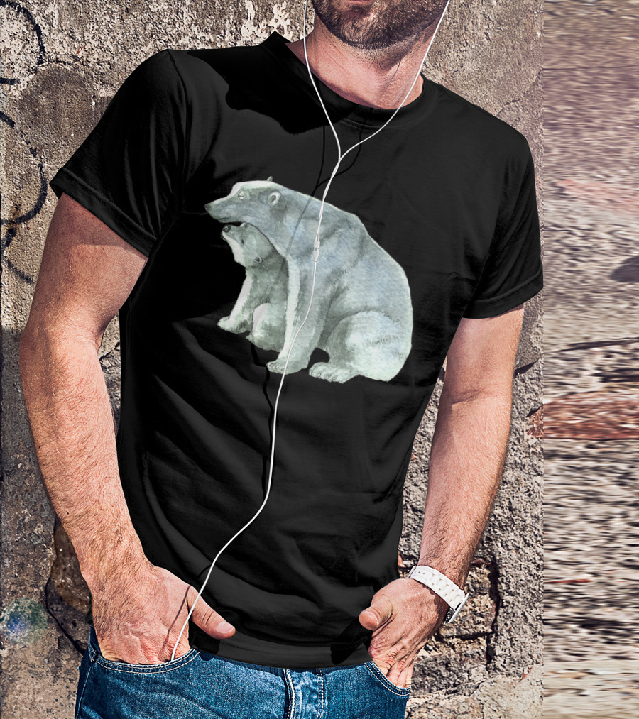 Polar Bear Watercolor Family Polar Bears T-Shirt
