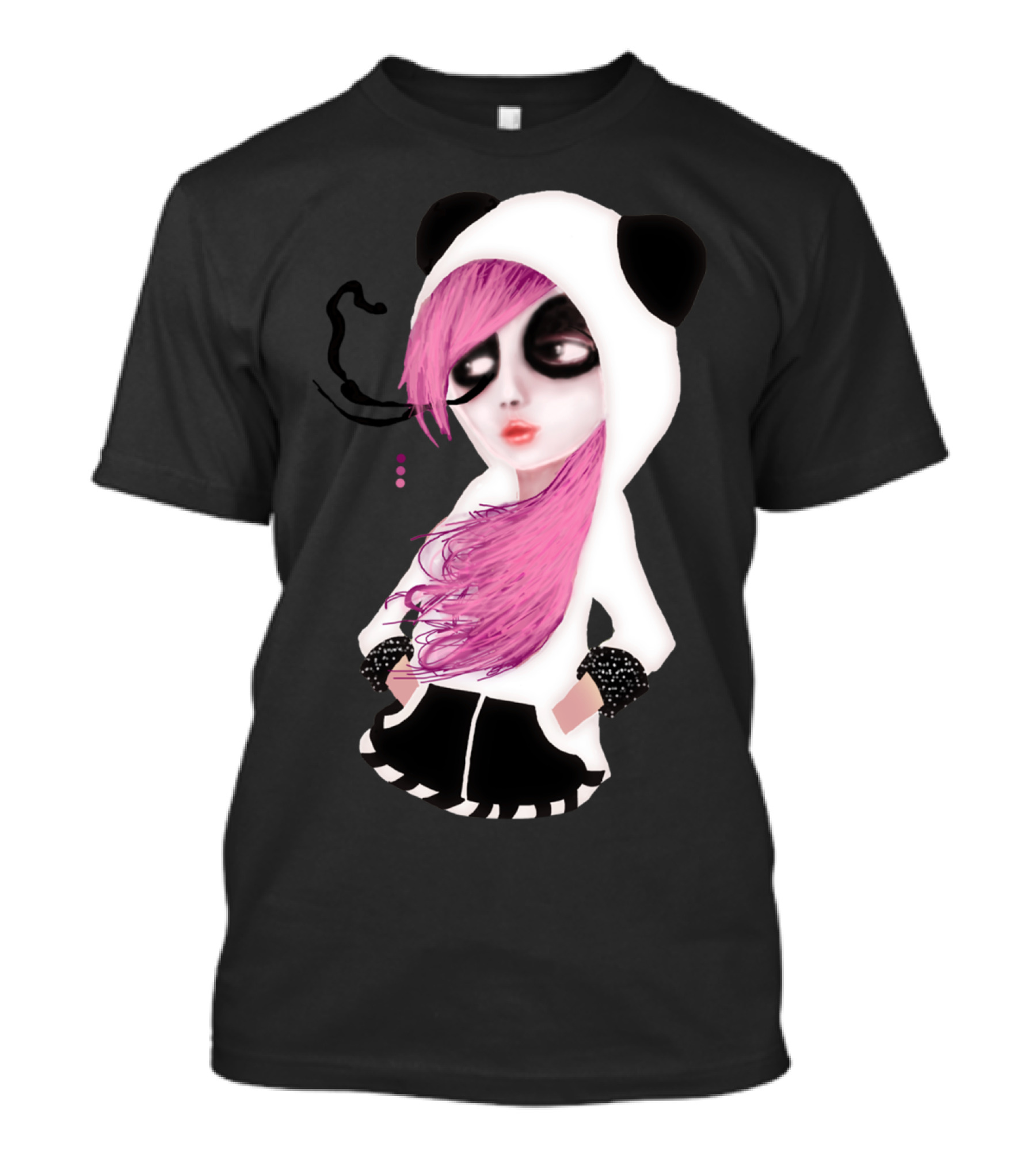 The Physical Feeling Caused By Something Pink-Haired Panda Hoodie Character T-Shirt