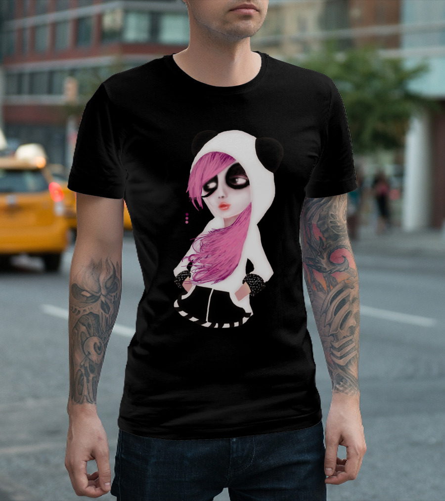 The Physical Feeling Caused By Something Pink-Haired Panda Hoodie Character T-Shirt