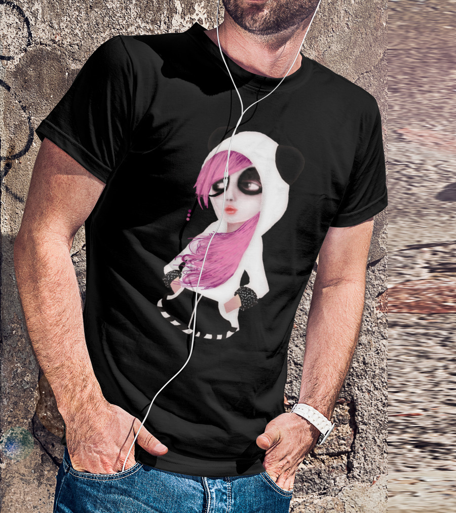 The Physical Feeling Caused By Something Pink-Haired Panda Hoodie Character T-Shirt