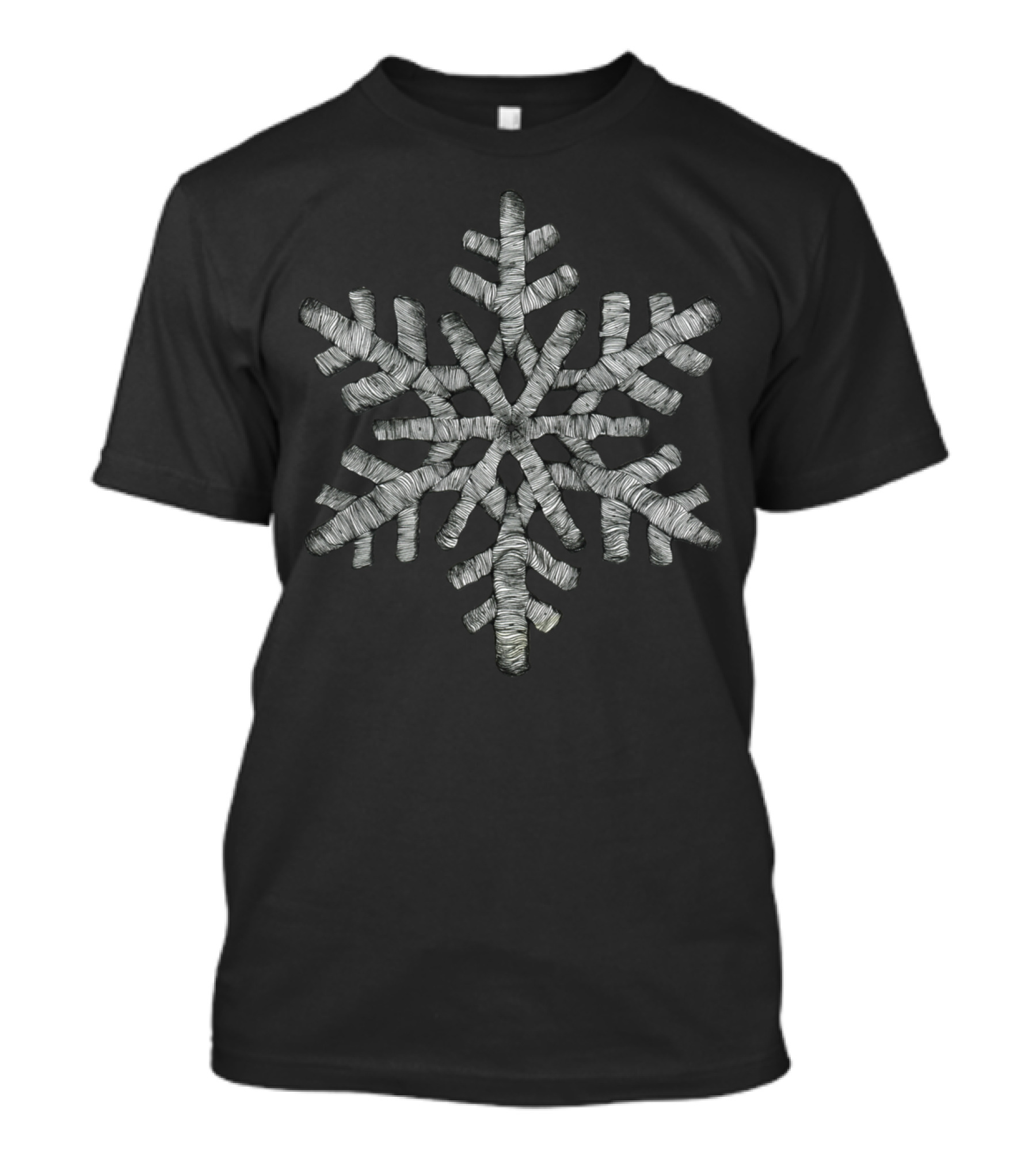 InkFlake Snowflake纹理效果 T-Shirt