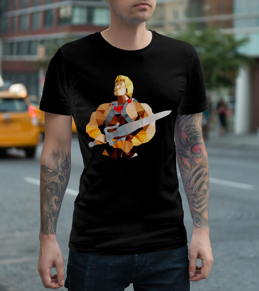 Polygon Heroes He Man Geometric Sword T-Shirt