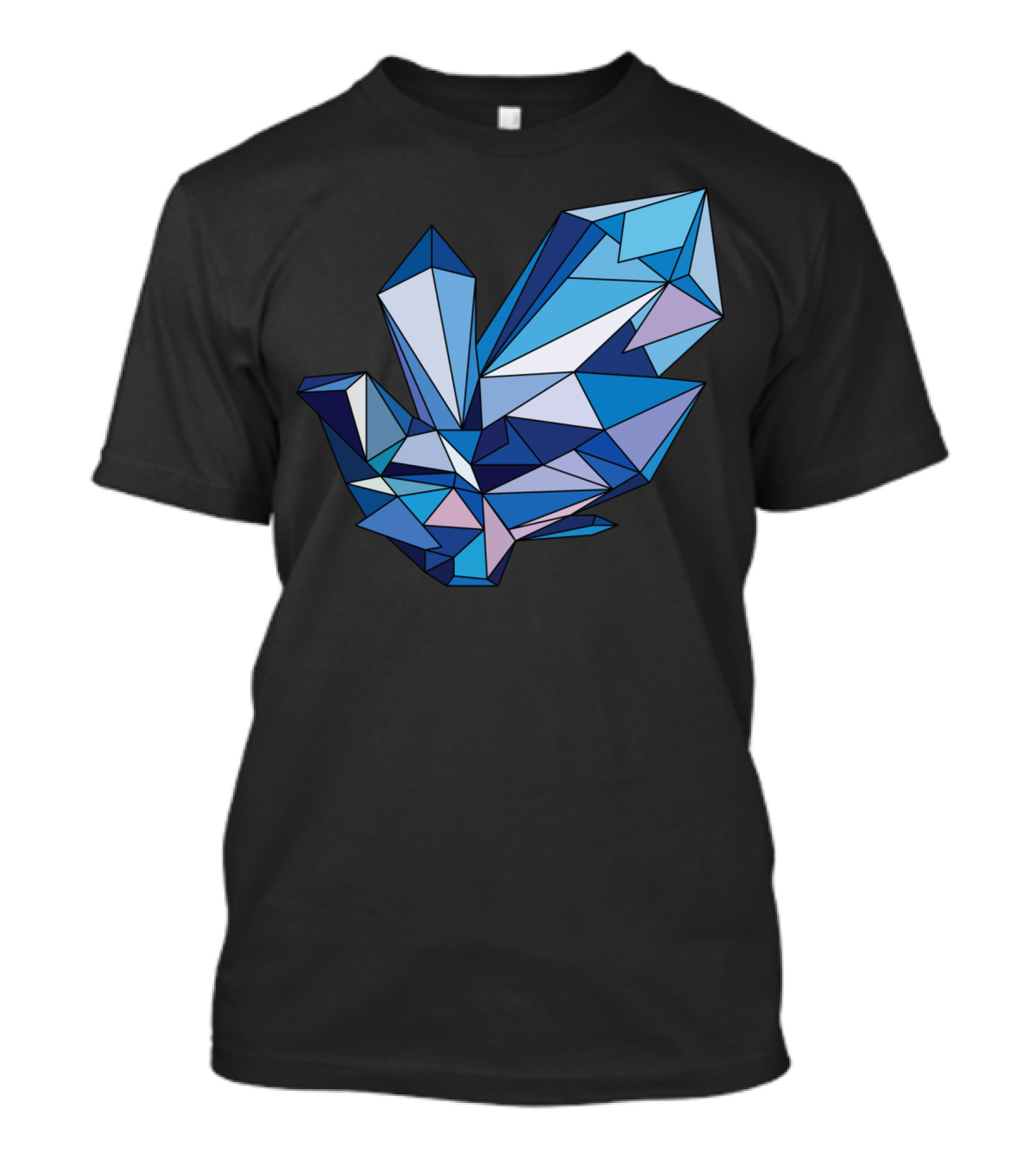 Polygonal Diamond Blue Crystal T-Shirt