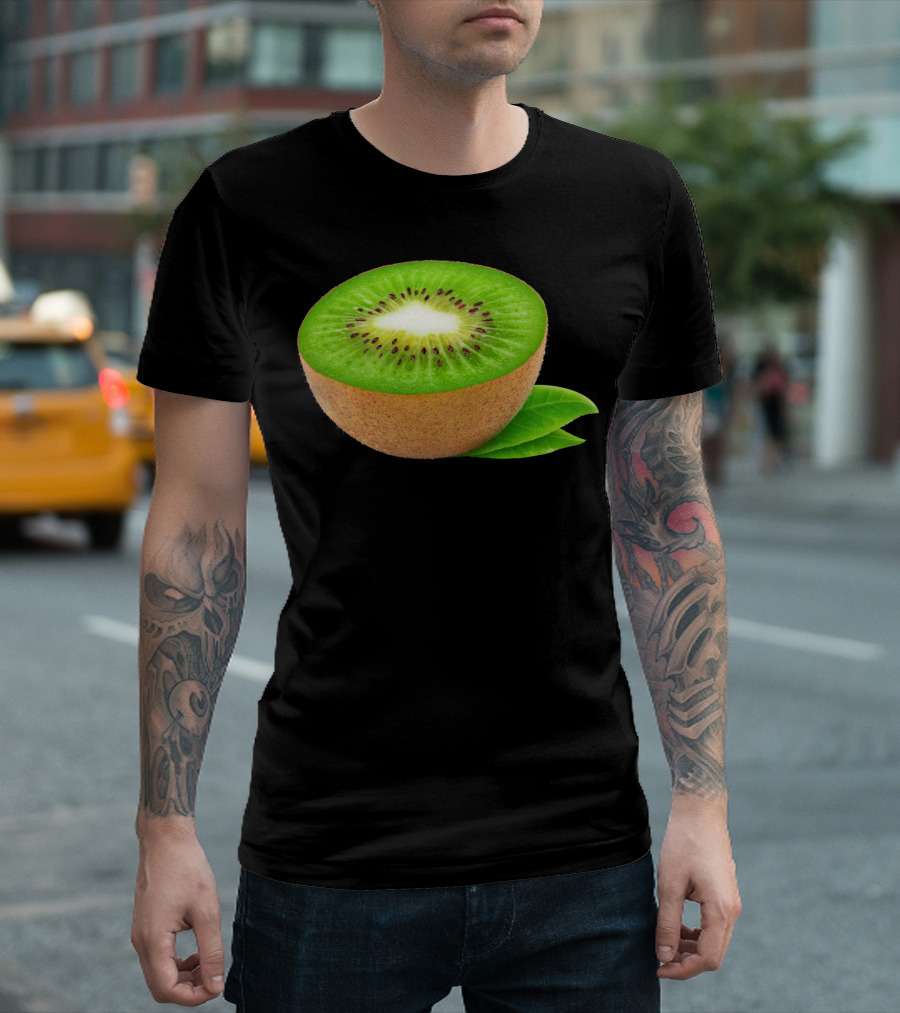 Half Of Kiwi Fruit Sti Green Fresh Cut Juicy Slice T-Shirt