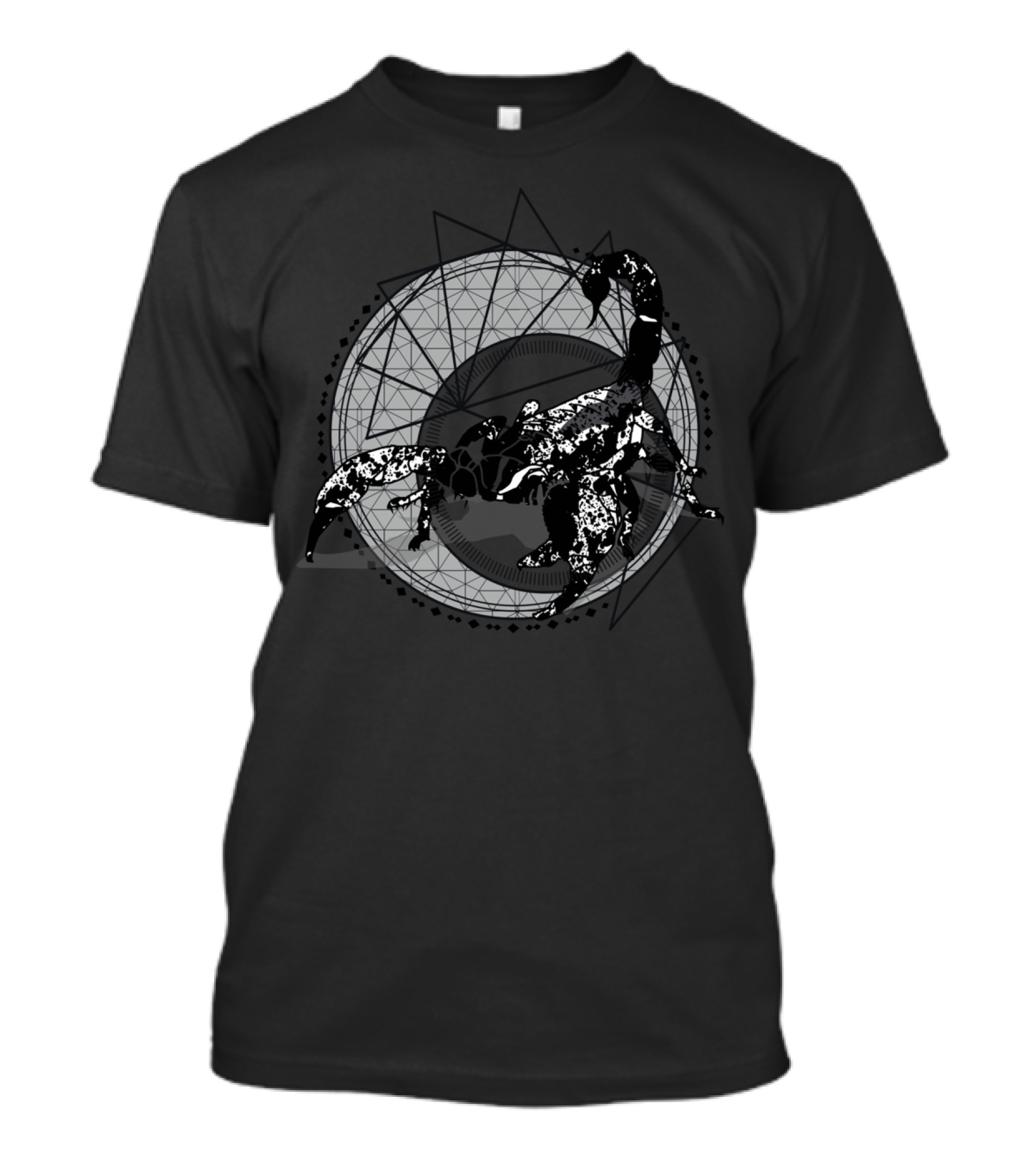 Modern Geometric Scorpion With Intricate Circular T-Shirt
