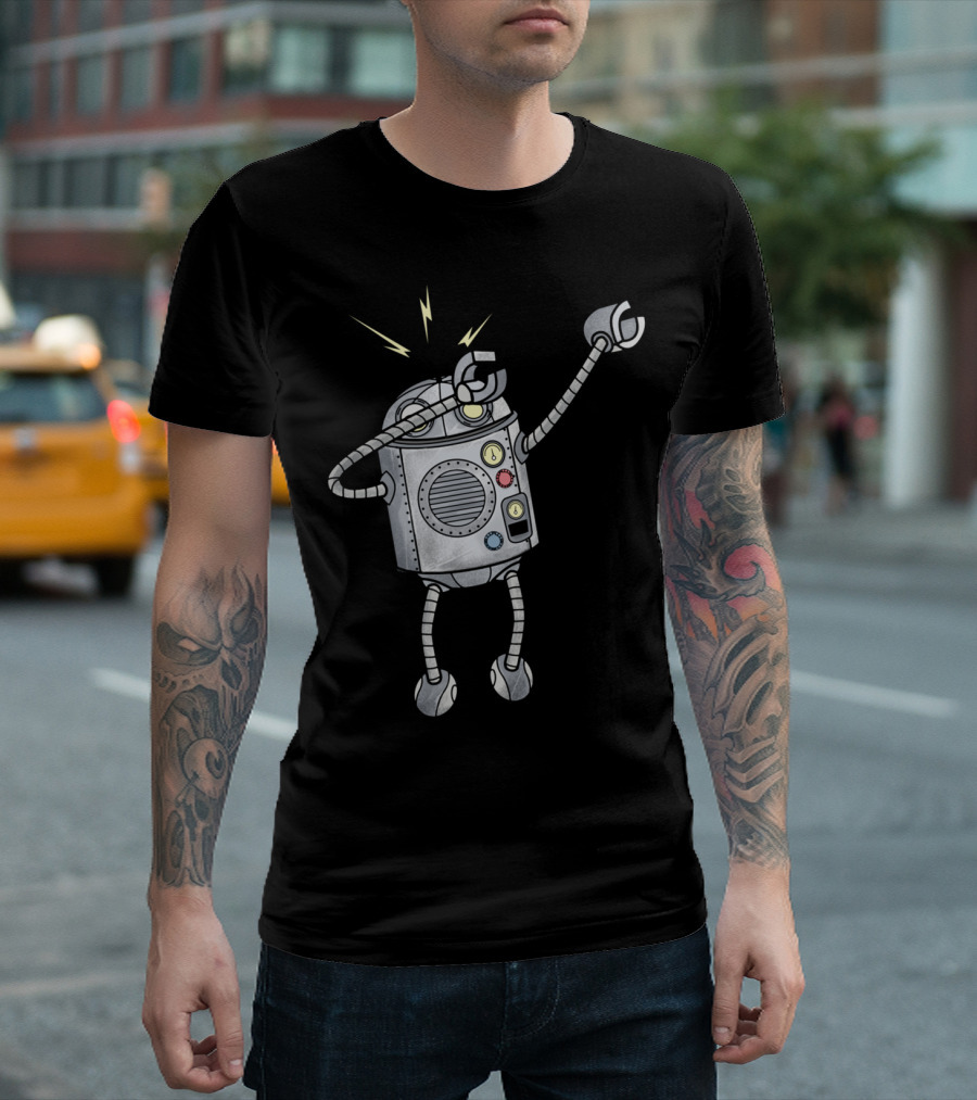 Dabbing Robot with Antenna and Control Panel T-Shirt
