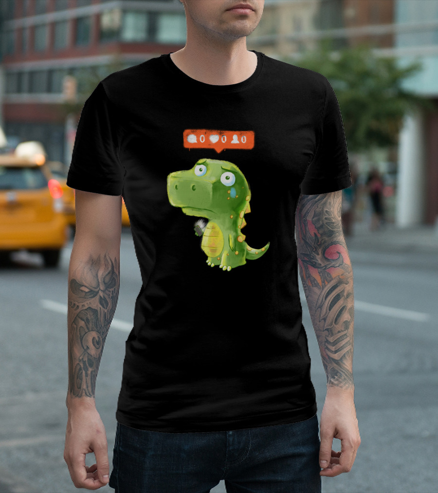 I DINO Have Any Friends Zero Notifications Social Media Dinosaur T-Shirt