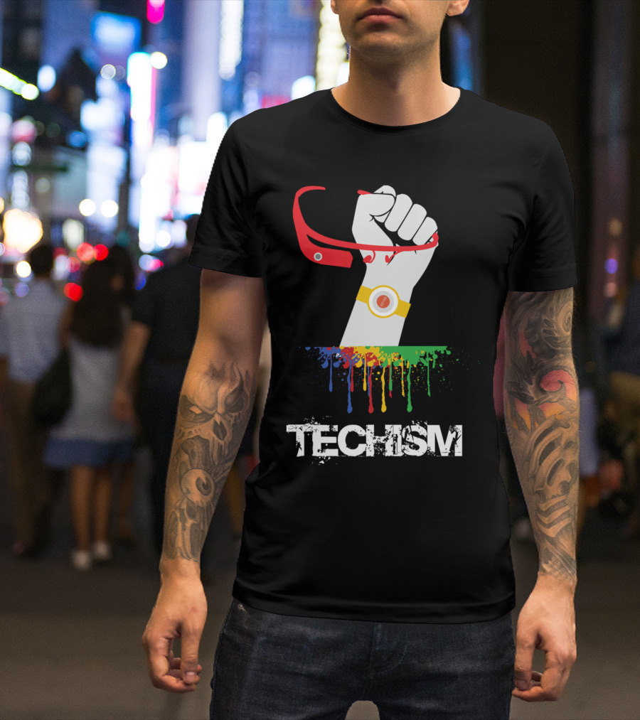 Techism Modern Style Digital Freedom Revolution T-Shirt