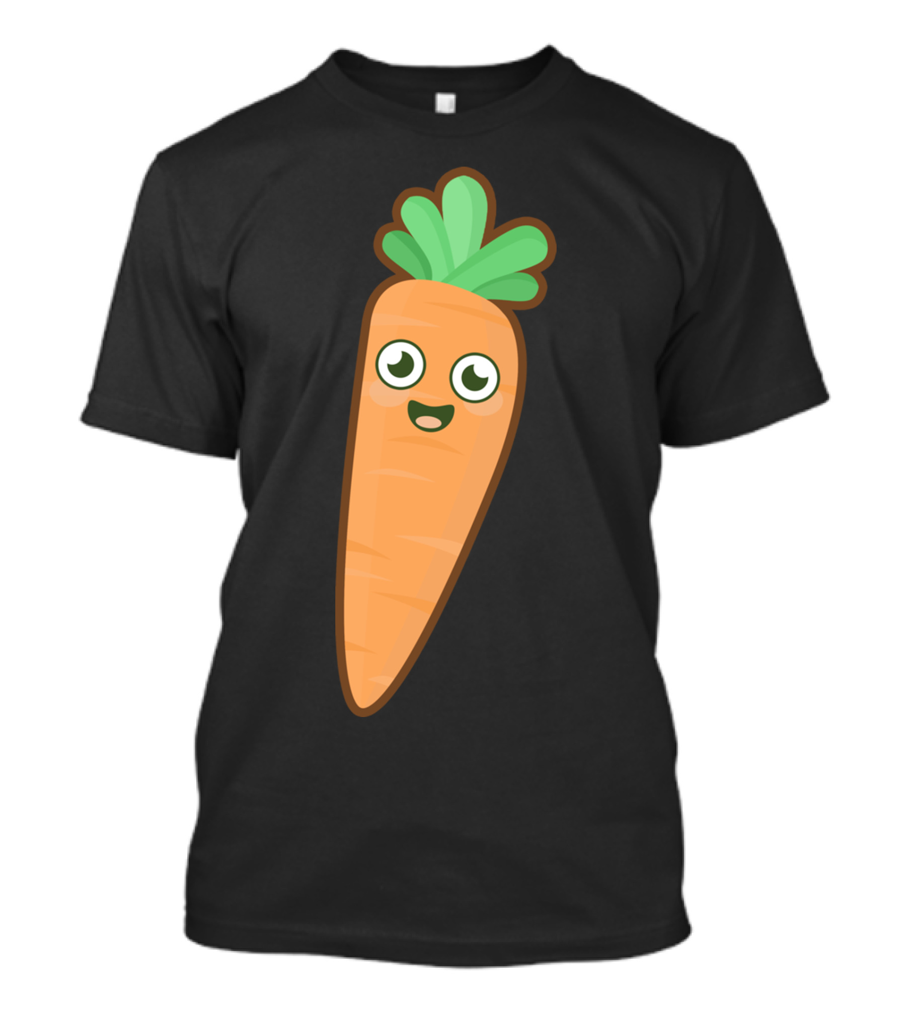 Kawaii Carrot Happy Face Cute Vegetable T-Shirt