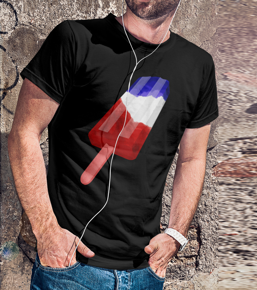 Red White And Blue Popsicle Frozen Treat T-Shirt