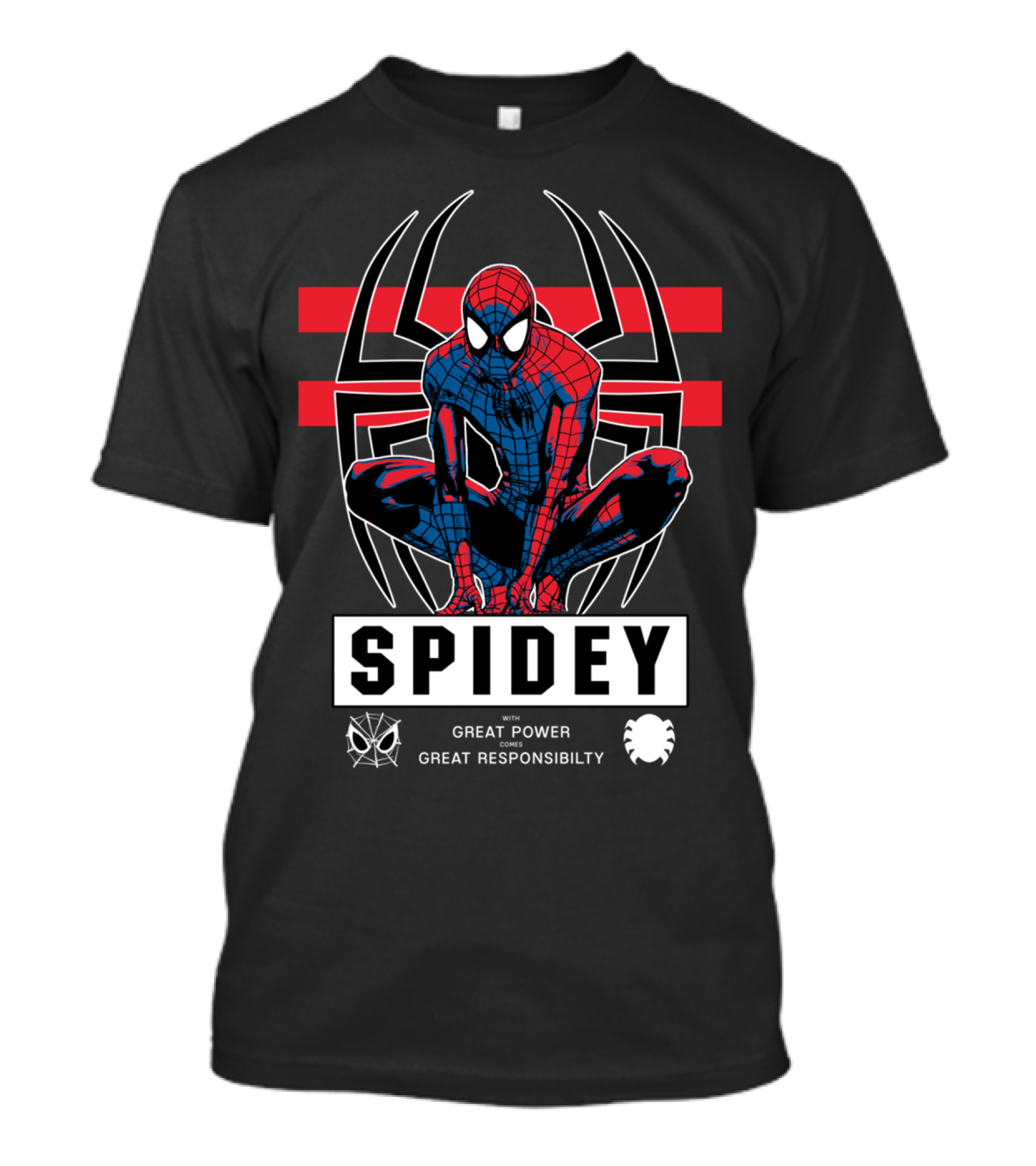 SPIDEY With Great Power Comes Great Responsibility T-Shirt