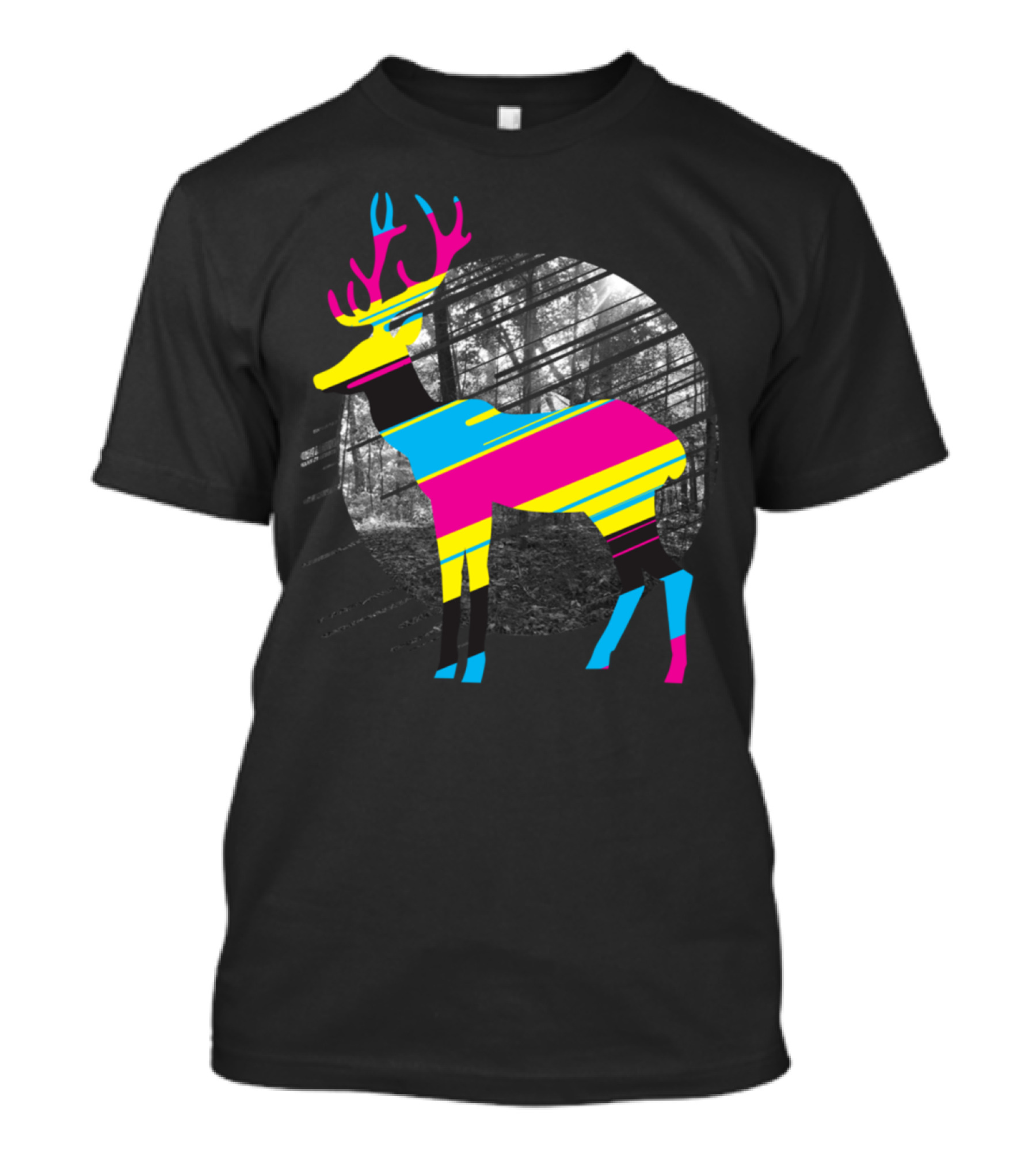 CMYK Deer Forest T-Shirt