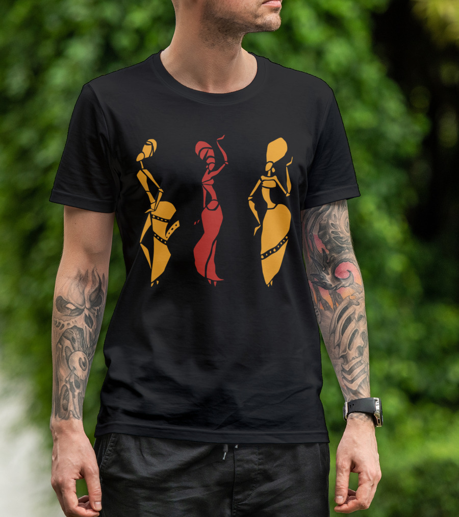 African Dancers Vibrant Traditional T-Shirt