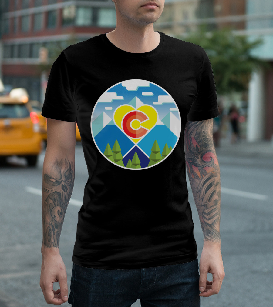 CO Is Where The Heart Is Nature Mountains Forest Sky T-Shirt