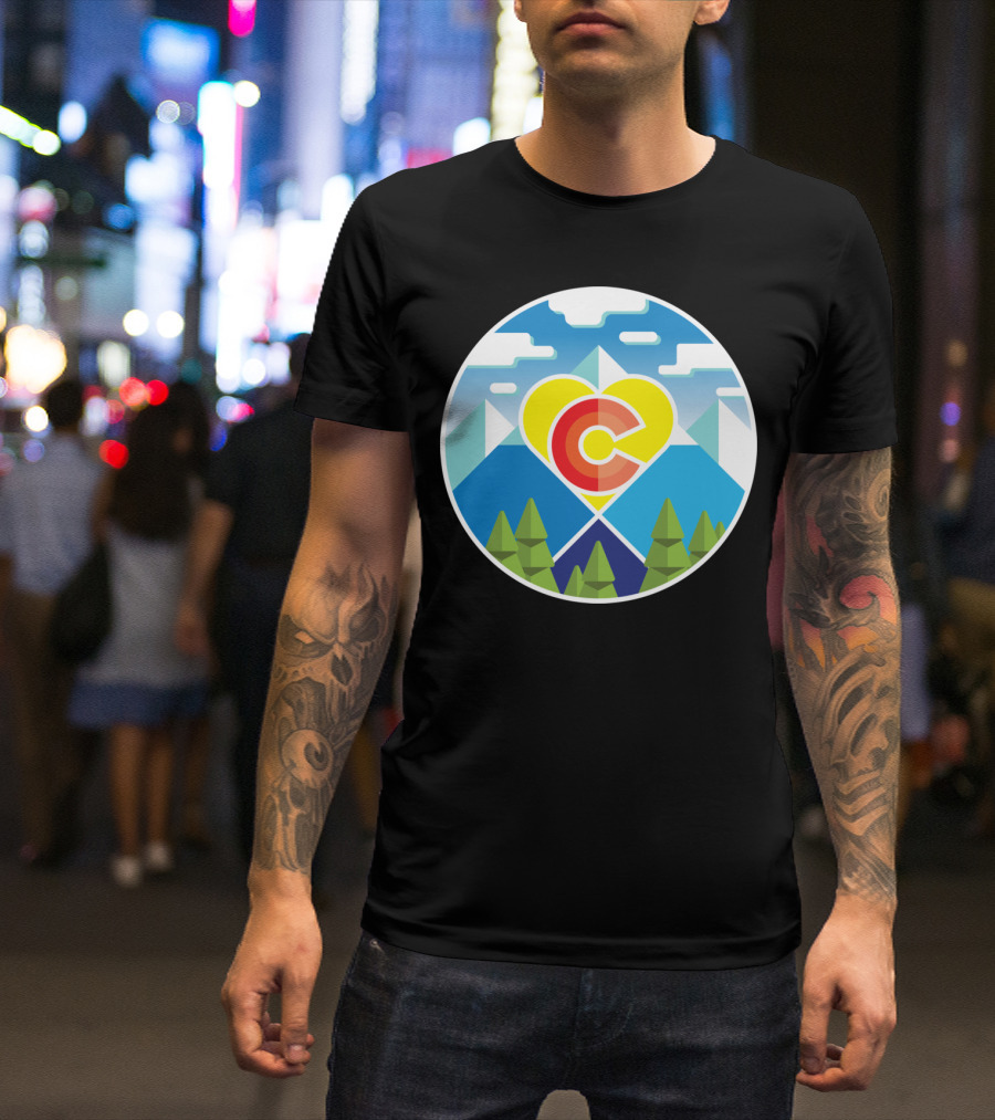 CO Is Where The Heart Is Nature Mountains Forest Sky T-Shirt