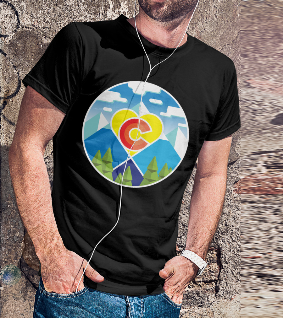 CO Is Where The Heart Is Nature Mountains Forest Sky T-Shirt