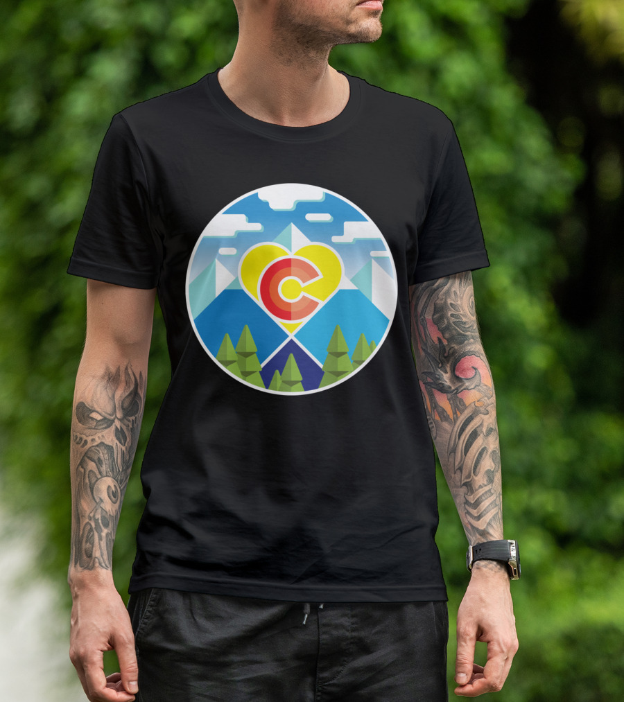 CO Is Where The Heart Is Nature Mountains Forest Sky T-Shirt