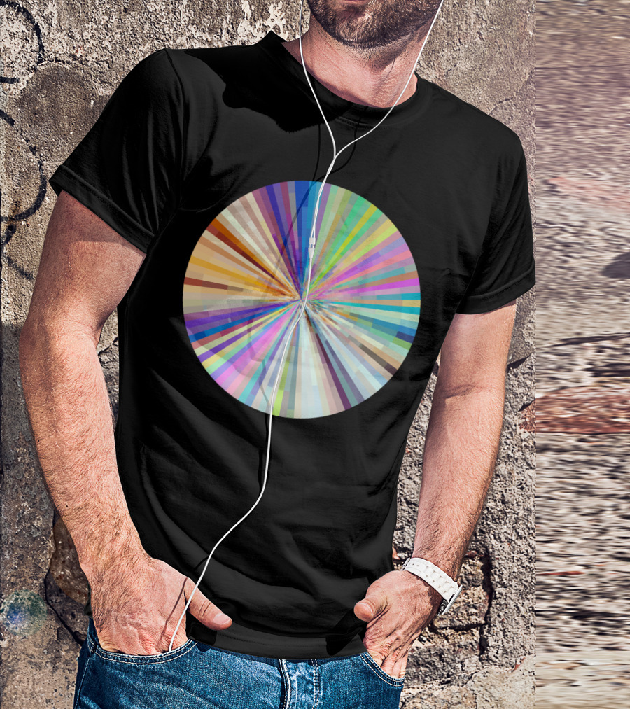 Spin Around A Hundred Times Abstract Rainbow Burst T-Shirt