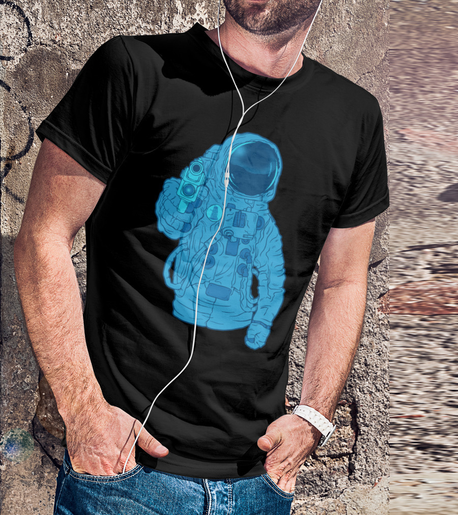 Possible Killer Astronaut With Gun In Spacesuit T-Shirt