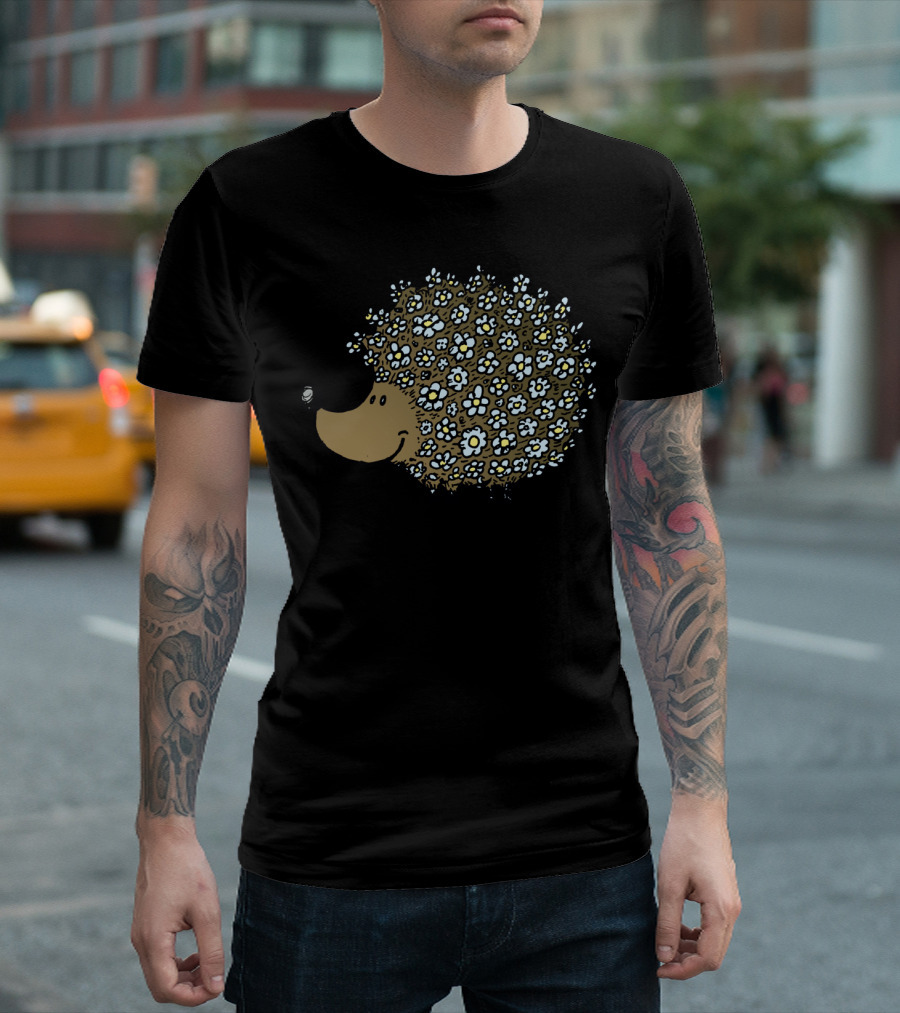 Daisy Hedgehog With Floral T-Shirt