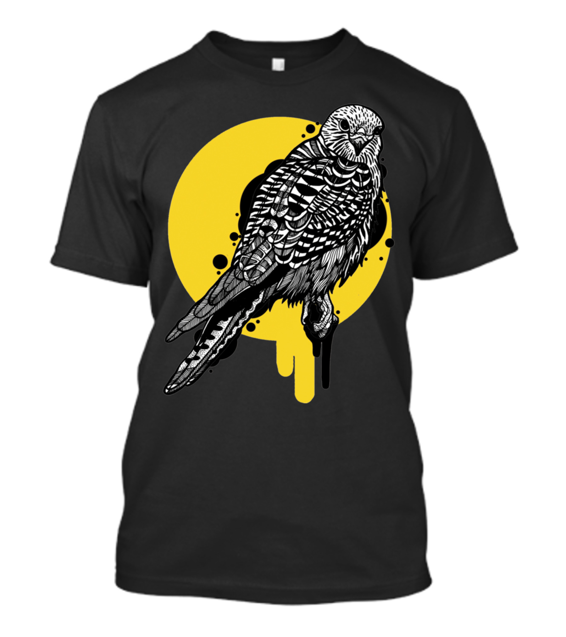 Golden Hawk Black And Yellow Circle T-Shirt