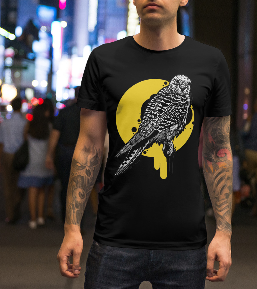 Golden Hawk Black And Yellow Circle T-Shirt