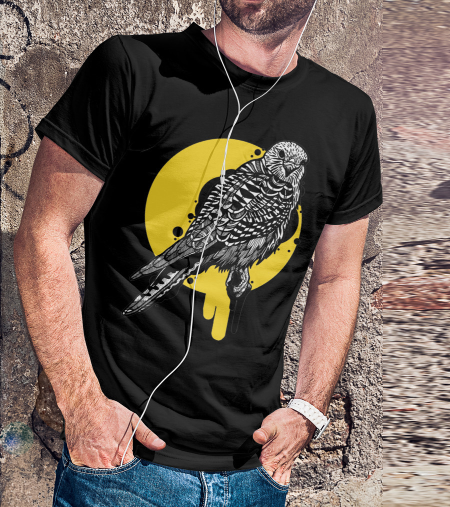 Golden Hawk Black And Yellow Circle T-Shirt