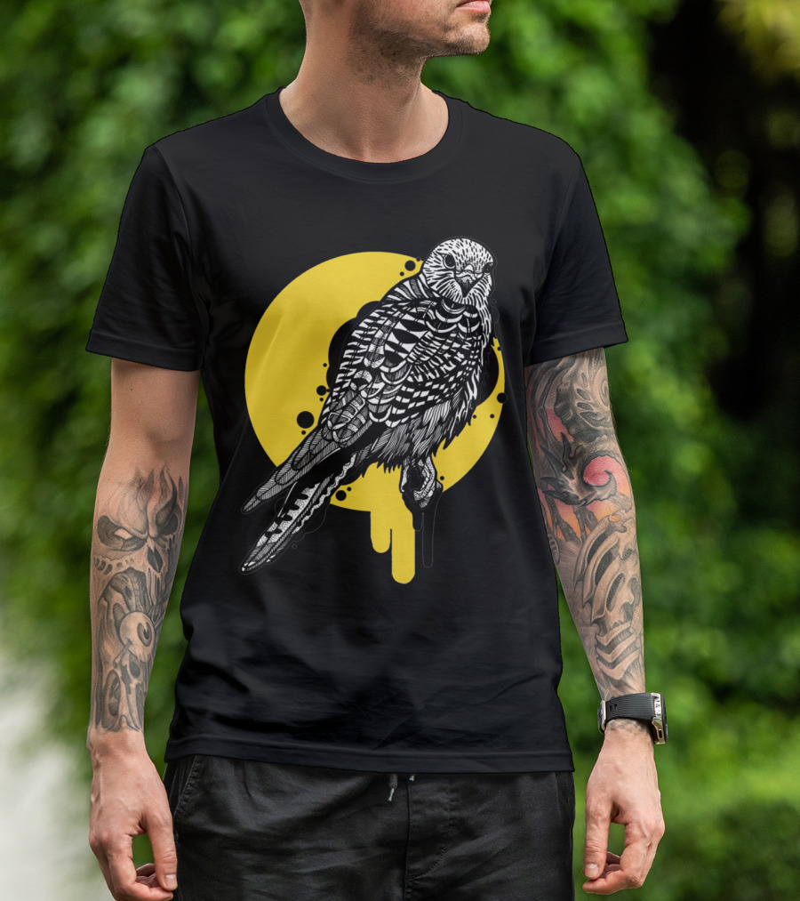Golden Hawk Black And Yellow Circle T-Shirt