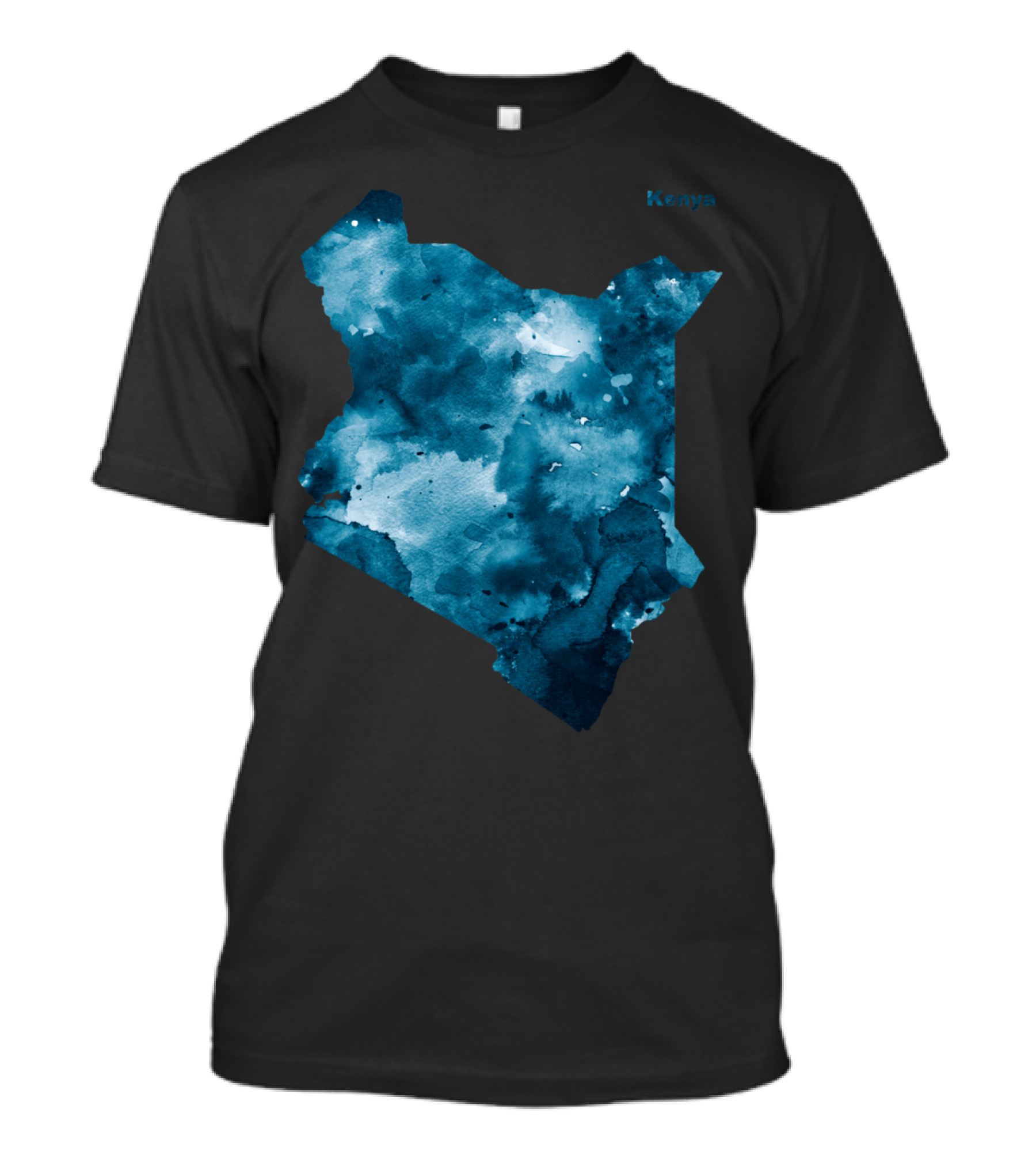 Kenya Watercolor Map T-Shirt