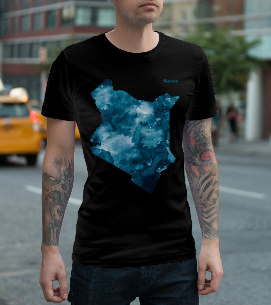 Kenya Watercolor Map T-Shirt