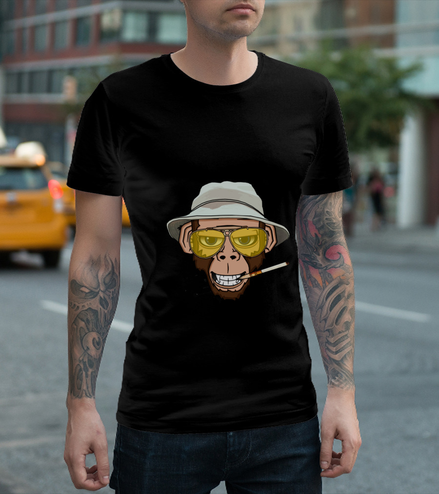 Monkey Madness with Sunglasses and Hat in Vegas Night Adventure T-Shirt