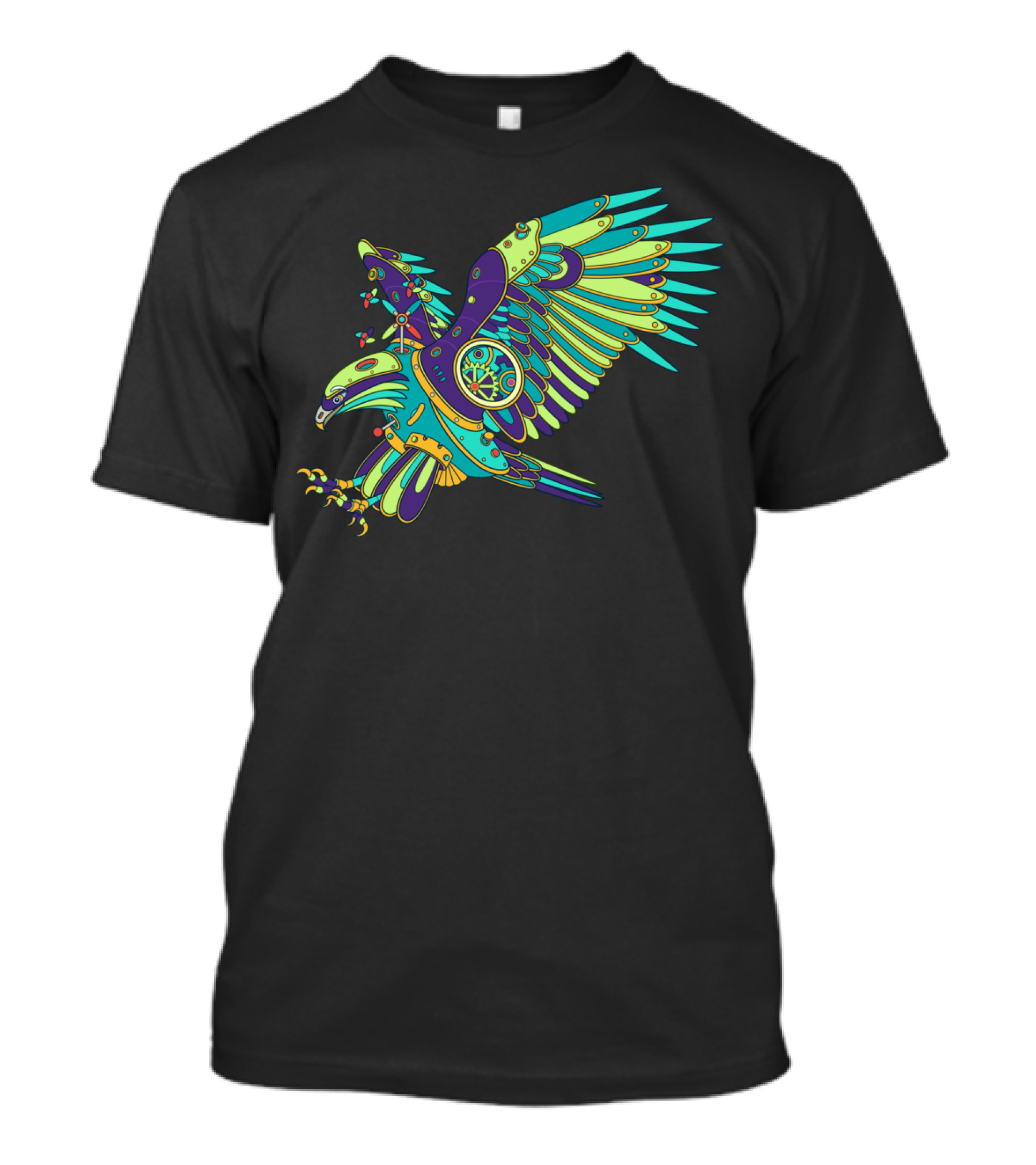 Eagle Cool Wall Art Steampunk Vivid Mechanical T-Shirt