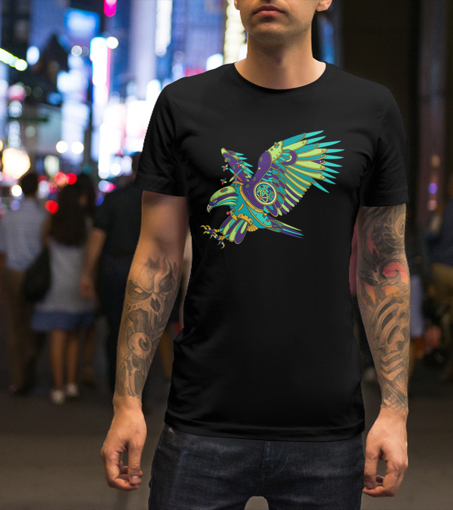 Eagle Cool Wall Art Steampunk Vivid Mechanical T-Shirt