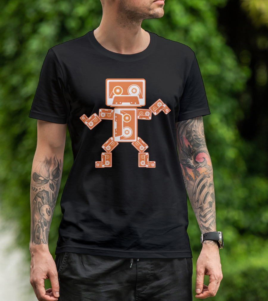 Dance In The Echo Cassette Tape Robot T-Shirt