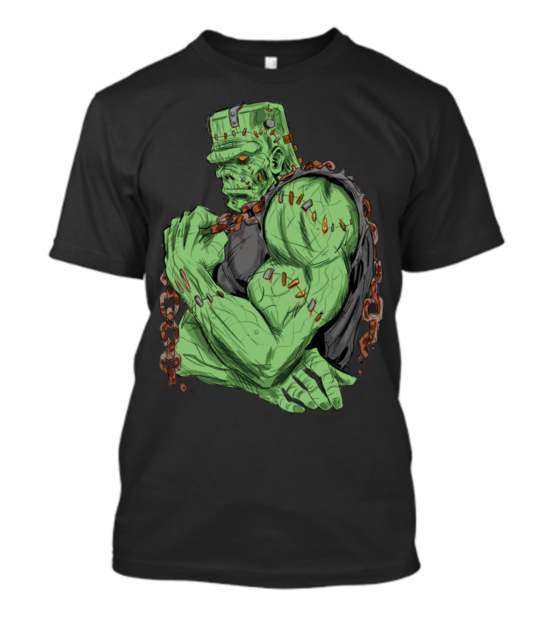 Big Frank Workout Chain-Bound Monster Bodybuilding Power T-Shirt