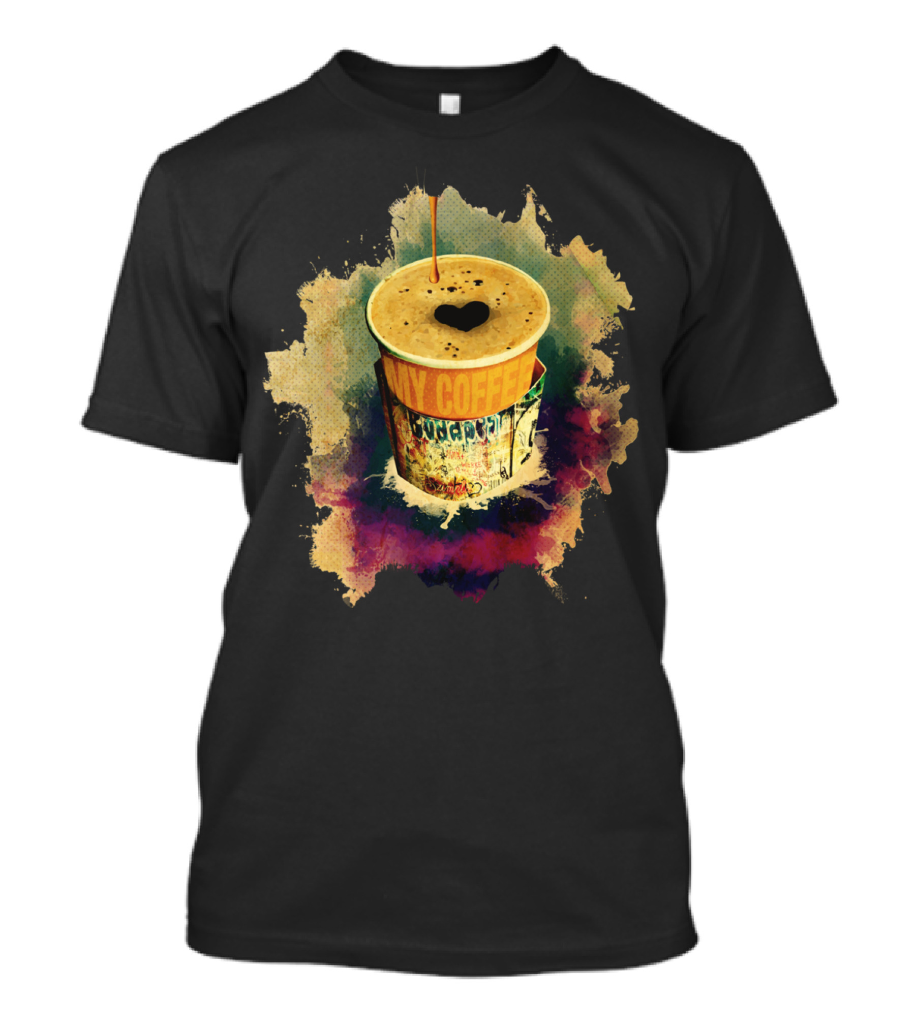Good Morning Coffee On The Go With Graffiti Art Cup T-Shirt