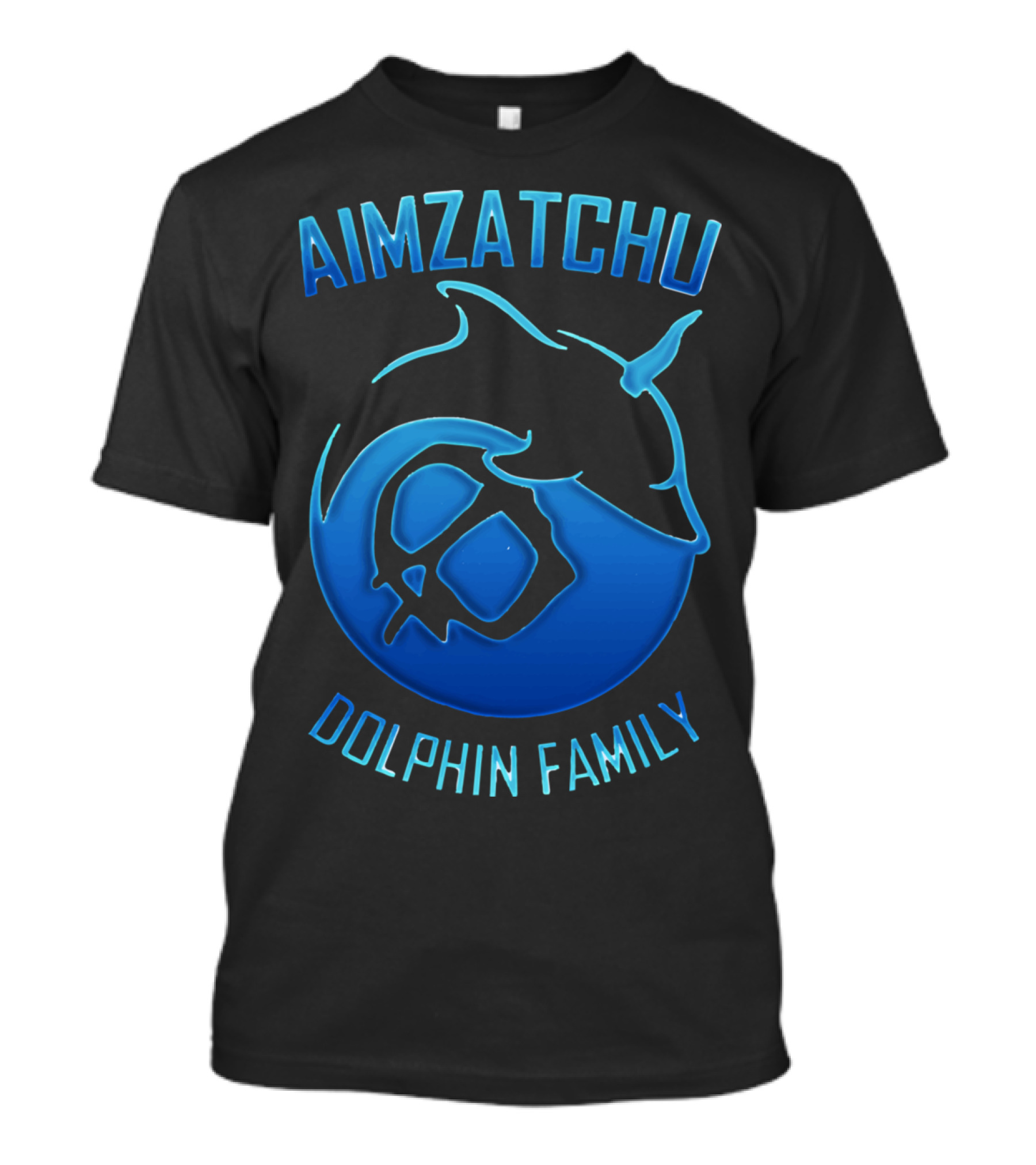 AIMZATCHU Dolphin Family Logo Skull And Unicorn Elements T-Shirt