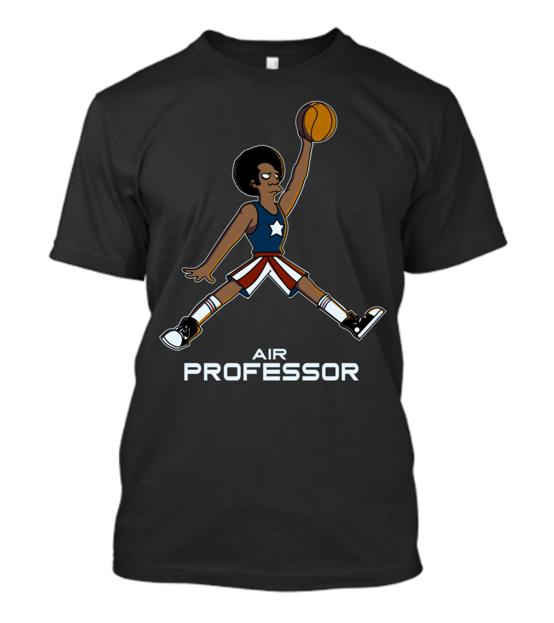 Air Professor Basketball Slam Retro Afro Starman T-Shirt