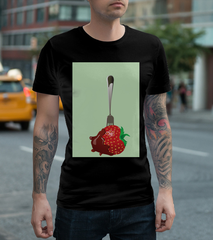 Kilt Strawberry Chocolate Fork Delight T-Shirt
