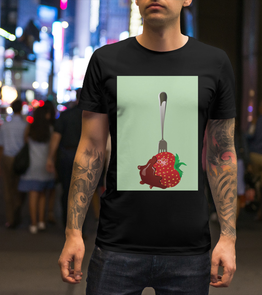 Kilt Strawberry Chocolate Fork Delight T-Shirt