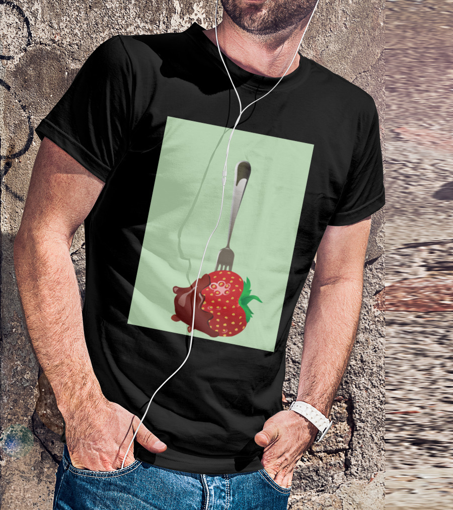 Kilt Strawberry Chocolate Fork Delight T-Shirt
