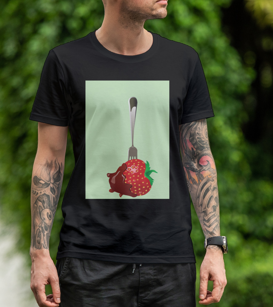 Kilt Strawberry Chocolate Fork Delight T-Shirt
