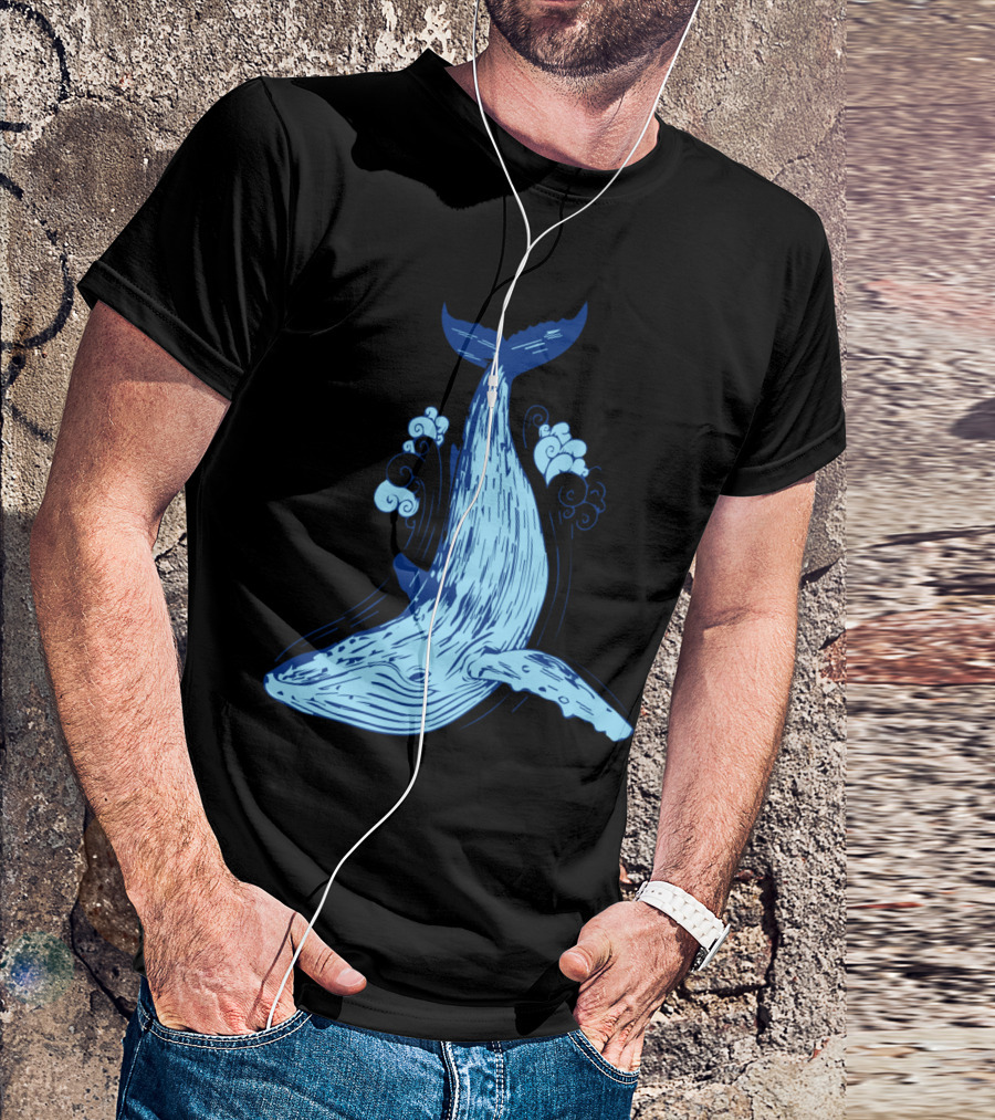 Whale Big Kit Ocean T-Shirt