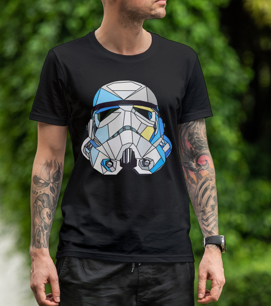 Stained Glass Stormtrooper Helmet T-Shirt