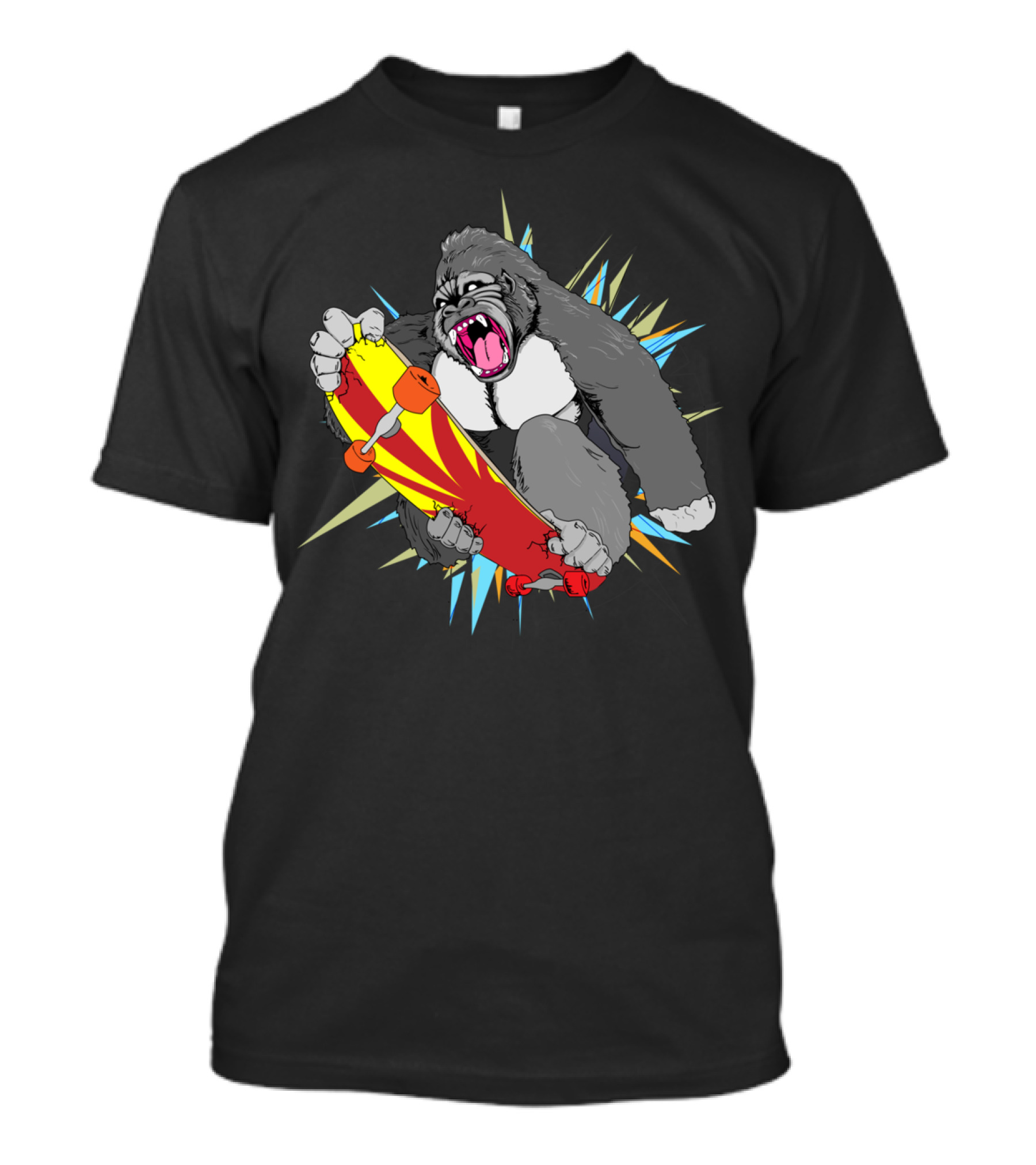 Gorilla Skateboarding Explosion WestIndia T-Shirt