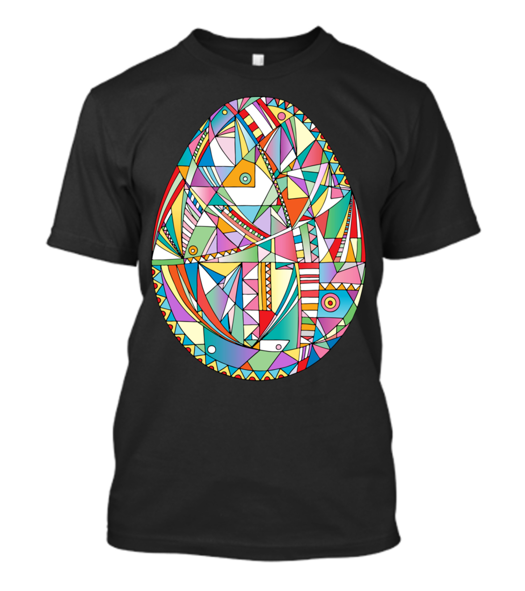 Easter Egg Geometric Colorful Abstract T-Shirt
