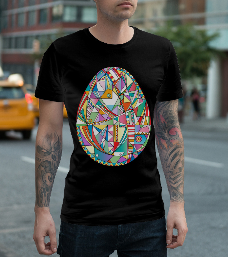 Easter Egg Geometric Colorful Abstract T-Shirt