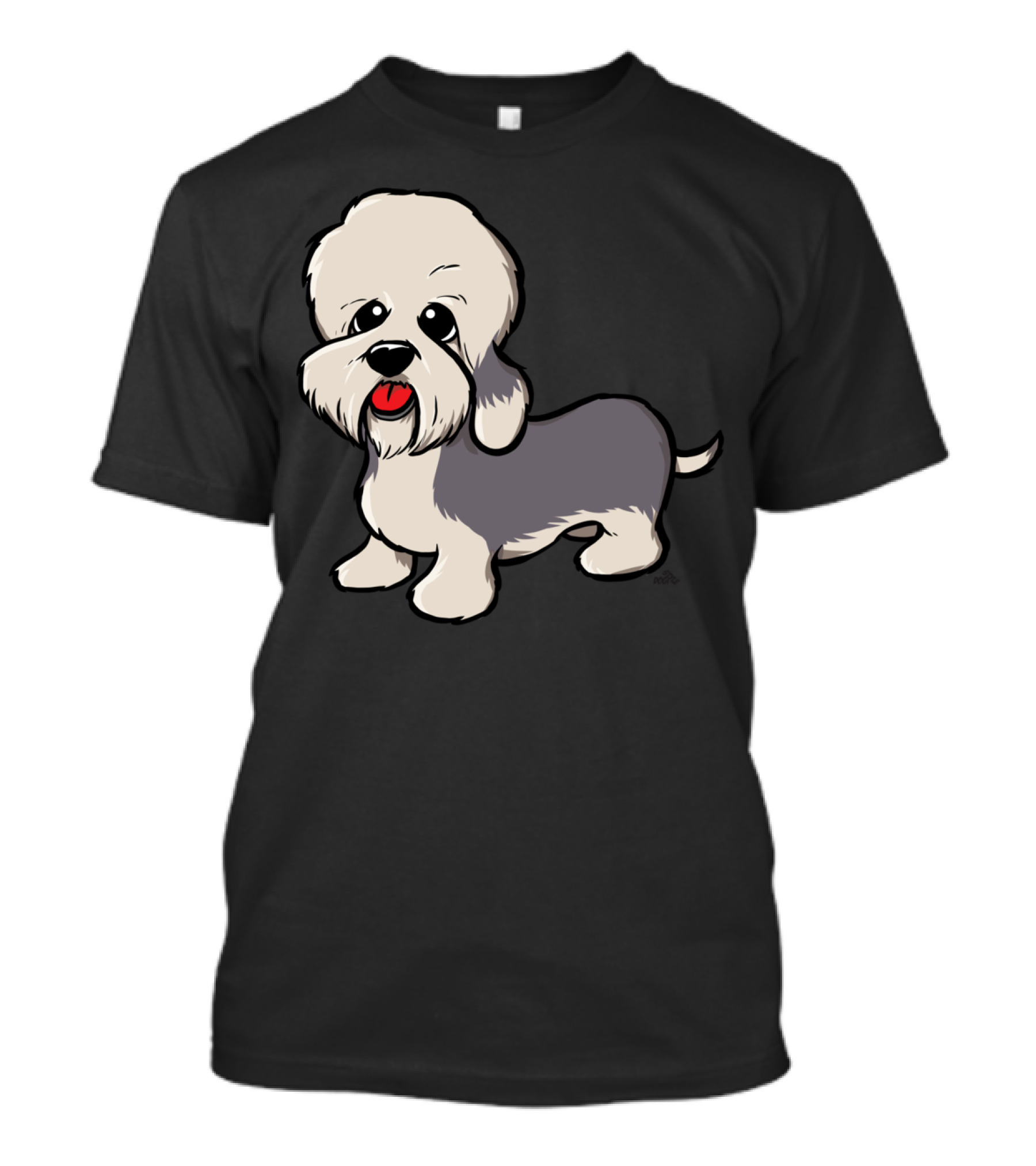 Dandie Dinmont Terrier Cute Cartoon Dog T-Shirt